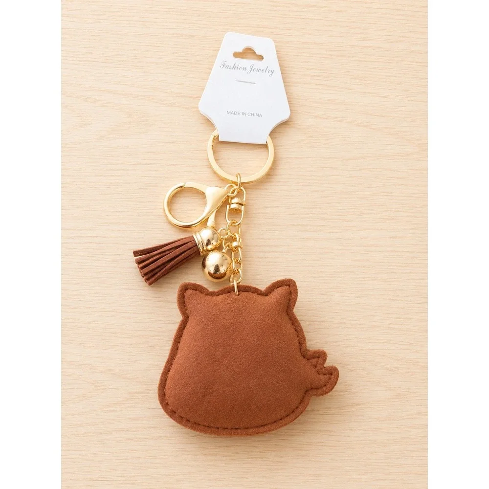 Cute Rhinestone Horse Pony Keychain Bag Charm Brown Gold Tone NWT